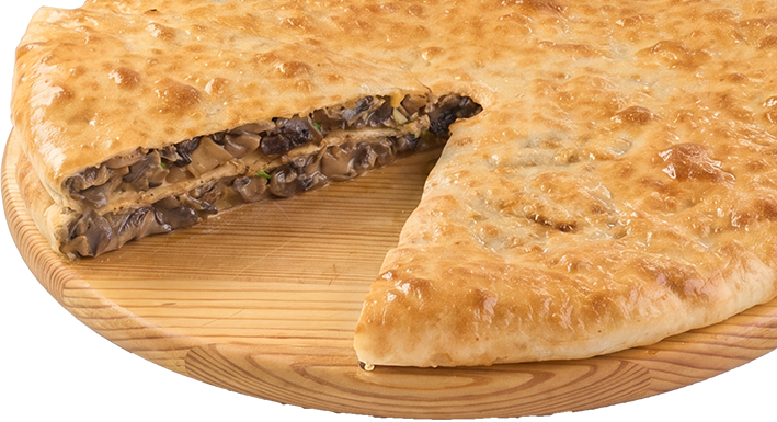 Фирменный пирог с грибами и перечным соусом